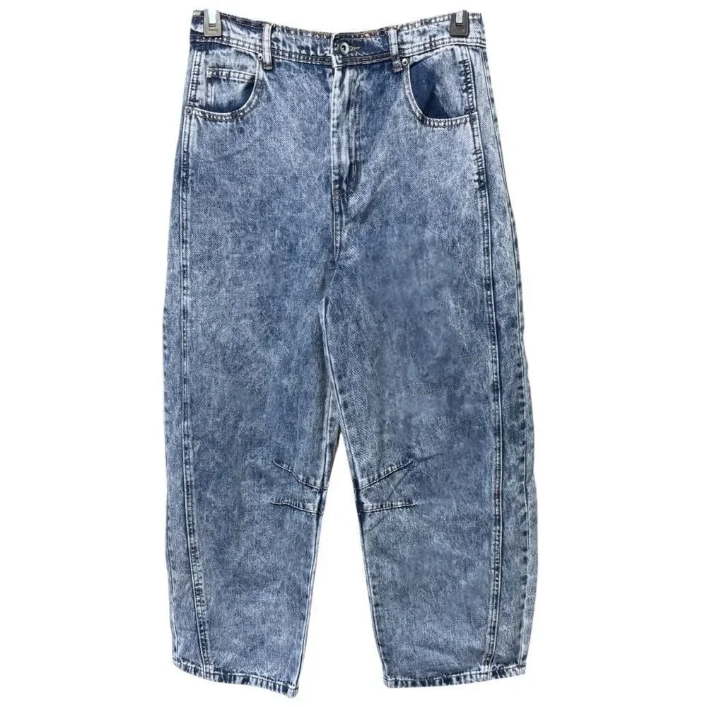 Mid Rise Wide Leg Barrel Jeans Size Large - Very J - NWT - Picture 6 of 12